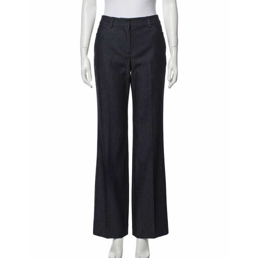 George Navy Blue Wide Leg Trousers Indigo Dress Pants Size 10 Office Siren